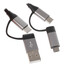 Кабель Red Line micro USB-B, USB Type-C - USB Type-A, USB Type-C черный 1 м [форма - круглая, оплетка - нейлоновая, 2.4 А, 12 Вт, металлический корпус разъемов, 1 шт]