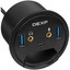 USB-разветвитель DEXP (DESK-2U1C) [USB 3.2 Gen 1 Type-A х 2, USB 3.2 Gen 1 Type-C х 1, mini Jack 3.5 mm, кабель - 150 см, корпус черный]