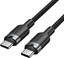 Кабель Vention USB Type-C - USB Type-C черный [USB 2.0, форма - круглая, оплетка - нейлоновая, ПВХ, 3 А, 60 Вт, 1 шт]