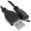 Кабель FinePower mini USB-B - USB Type-A черный [USB 2.0, форма - круглая, оплетка - ПВХ, 2 А, 10 Вт, 1 шт]