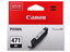Картридж Canon CLI-471BK черный [МФУ, принтер, оригинальный, 398 страниц, 1 шт]