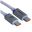 Кабель Baseus USB Type-C - USB Type-C фиолетовый [USB 2.0, форма - круглая, оплетка - нейлоновая, 5 А, 100 Вт, металлический корпус разъемов, 1 шт]