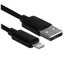 Кабель Hoco Lightning 8-pin - USB Type-A черный [USB 2.0, форма - круглая, оплетка - силиконовая, 2.4 А, 1 шт]