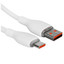 Кабель Baseus USB Type-C - USB Type-A белый [USB 2.0, форма - круглая, оплетка - TPE, 5 А, 100 Вт, 1 шт]
