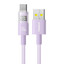 Кабель Baseus USB Type-C - USB Type-A фиолетовый [форма - круглая, оплетка - нейлоновая, 5 А, 100 Вт, 1 шт]