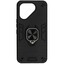 Накладка  BoraSCO Anti-Shock Case для Tecno POVA 7 Ultra 5G черный [металл, ПК, ТПУ, кольцо, подставка, противоударный]