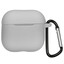 Чехол Borasco для Apple AirPods 4, Apple AirPods 4 ANC, серый [металл, силикон, застежка - карабин]