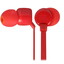 Проводные наушники JBL T110  красный 2022 [внутриканальные, проводной, кабель - 1.2 м, 20 Гц - 20000 Гц, 16Ω]