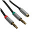 Кабель   DEXP jack 3.5 мм х2 шт. - jack 3.5 мм черный [Male - Female, 0.2 м]