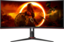 34" Монитор AOC CU34G2XP/BK/01 черный [3440x1440@180 Гц, VA, LED, 4000:1, 430 Кд/м², 178°/178°, DisplayPort 1.4 x2, HDMI 2.0 x2, USB х4 шт: 1500R, AMD FreeSync Premium]