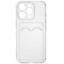 Накладка  BoraSCO для Apple iPhone 16 Pro прозрачный [ТПУ, карман для карт]