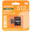 Карта памяти Adata SPEED PLUS microSDXC 512 ГБ [UD512GUI3V30A2SP-RA1] [A2, Class 10, UHS Class 3, Video Class 30, запись - 160 Мбайт/сек, чтение - 180 Мбайт/сек]