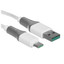 Кабель KEYRON USB Type-C - USB Type-A белый [USB 2.0, форма - круглая, оплетка - нейлоновая, 6 А, 66 Вт, 1 шт]