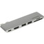 Док-станция Ugreen CM380 [USB 3.2 Gen 1 Type-A х 2, HDMI, кард-ридер microSD, SD, поддержка PD, корпус серебристый]