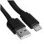 Кабель Aceline Lightning 8-pin - USB Type-A черный 1 м [форма - плоская, оплетка - ПВХ, 2 А, 1 шт]
