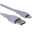 Кабель Baseus Lightning 8-pin - USB Type-A фиолетовый [USB 2.0, форма - круглая, оплетка - TPE, 2.4 А, 12 Вт, 1 шт]