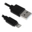Кабель FinePower Lightning 8-pin - USB Type-A черный [USB 2.0, форма - круглая, оплетка - ПВХ, 2 А, 10 Вт, 1 шт]