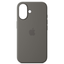 Накладка  Apple Silicone Case для Apple iPhone 16 серый [микрофибра, ТПУ]