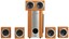 Колонки 5.1 SVEN HT-435(R) [колонки 5 х 15 Вт, сабвуфер 35 Вт, материал, дерево, ПДУ, цвет дерево] [формат акустики - 5.1, питание - от сети]