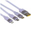 Кабель Baseus Lightning 8-pin, micro USB-B, USB Type-C - USB Type-A фиолетовый 1.5 м [форма - круглая, оплетка - нейлоновая, 6 А, 100 Вт, металлический корпус разъемов, 1 шт]