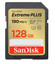 Карта памяти SanDisk Extreme Plus SDXC 128 ГБ [SDSDXWA-128G-GNCIN] [Class 10, UHS Class 3, Video Class 30, запись - 90 Мбайт/сек, чтение - 190 Мбайт/сек]