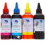 Чернила водорастворимые NV PRINT NV-INK100-Cpd-4 голубой, желтый, пурпурный, черный (пигментные) [совместимый, 100 мл, 4 шт]