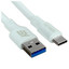 Кабель KEYRON USB Type-C - USB Type-A голубой [форма - круглая, оплетка - силиконовая, 3 А, 1 шт]