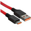 Кабель Ugreen USB Type-C - USB Type-A красный [USB 2.0, форма - круглая, оплетка - нейлоновая, 6 А, 66 Вт, металлический корпус разъемов, 1 шт]