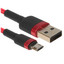 Кабель Baseus micro USB-B - USB Type-A красный 1 м [форма - круглая, оплетка - нейлоновая, 2.4 А, металлический корпус разъемов, 1 шт]