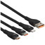Кабель Baseus Lightning 8-pin, micro USB-B, USB Type-C - USB Type-A черный 1.2 м [форма - круглая, оплетка - нейлоновая, 6 А, 100 Вт, металлический корпус разъемов, 1 шт]