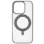 Накладка  uBear Clip 360 Mag Case для Apple iPhone 16 Pro серый/прозрачный [ТПУ, кольцо, подставка]