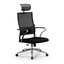 Компьютерное кресло Метта Sit Air-180 B2-290K - Mesh(YP99)+UMF(X1) /Km00/Wh00/K15cL/H13mM-1D(TG1.1Ch/M10.B23.G18.W02) черный [сетка, до 120 кг, подголовник, подлокотники - нерегулируемые]
