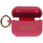 Чехол Guess  для Apple AirPods Pro, розовый [металл, силикон, застежка - карабин]