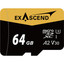 Карта памяти Exascend microSDXC 64 ГБ [EX64GUSDU1-AD] [A2, Class 10, UHS Class 3, Video Class 30, запись - 140 Мбайт/сек, чтение - 170 Мбайт/сек]