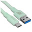 Кабель KEYRON USB Type-C - USB Type-A зеленый [форма - круглая, оплетка - силиконовая, 3 А, 1 шт]