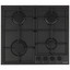 Газовая варочная поверхность Hotpoint HGMT 642 BL [конфорок - 4 шт, решетки - чугун, панель - эмалированная сталь, электроподжиг, газ-контроль, черный]
