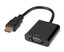 Переходник однонаправленный iPower HDMI - VGA, 0.15 м [вилка - розетка, длина - 0.15 м, 1920x1080, 60 Гц]