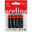 Батарейка Aceline АА AA (LR6/ER14505/FR6/R6P) [щелочная (LR), 1.5 В, 4 шт, в комплекте: 160 упаковок]