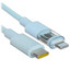 Кабель Baseus Lightning 8-pin - USB Type-C голубой [форма - круглая, оплетка - нейлоновая, 2.22 А, 20 Вт, 1 шт]
