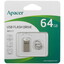 Память USB Flash 64 ГБ Apacer AH111 [AP64GAH111CR-1] [USB 2.0/USB Type-A, мини, монолит, металл, пластик]