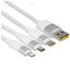 Кабель Baseus Lightning 8-pin, micro USB-B, USB Type-C - USB Type-A белый 1.5 м [форма - круглая, оплетка - нейлоновая, 6 А, 100 Вт, металлический корпус разъемов, 1 шт]