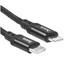 Кабель Hoco Lightning 8-pin - USB Type-C черный [USB 2.0, форма - круглая, оплетка - нейлоновая, 3 А, 20 Вт, металлический корпус разъемов, 1 шт]