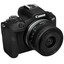 Беззеркальный фотоаппарат Canon EOS R100 Kit 18-45mm F4.5-6.3 IS STM черный [с объективом, кроп, 24.1 Мп, фото: 6000x4000 пикс, до 6.5 кадр./сек, видео 4K, Bluetooth, Wi-Fi]