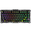 Клавиатура  проводная + беспроводная GravaStar Mercury K1 Transparent Black цвет черный [механическая, GravaStar x BSUN linear, клавиш - 80, Bluetooth, USB Type-A, радиоканал]