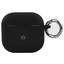 Чехол vlp для Apple AirPods 4, Apple AirPods 4 ANC, черный [металл, силикон, застежка - карабин]