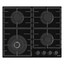 Газовая варочная поверхность Gorenje GTW641BHF [конфорок - 4 шт, решетки - чугун, панель - закаленное стекло, электроподжиг, газ-контроль, черный]
