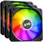 Комплект реверсных вентиляторов ADATA XPG VENTO R 120 ARGB PWM [VENTOR120ARGBPWM3C-BKCWW] черный [120 x 120 мм, 4 pin Male / 4 pin Female, 300 об/мин - 1600 об/мин,  - 32 дБ, в комплекте - 3]