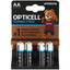 Батарейка Opticell Turbo Max AA (LR6/ER14505/FR6/R6P) [щелочная (LR), 1.5 В, 4 шт, в комплекте: 48 упаковок]