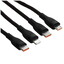 Кабель Baseus Lightning 8-pin, micro USB-B, USB Type-C - USB Type-C черный 1.5 м [форма - круглая, оплетка - нейлоновая, 5 А, 100 Вт, металлический корпус разъемов, 1 шт]