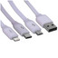 Кабель Baseus Lightning 8-pin, micro USB-B, USB Type-C - USB Type-A фиолетовый [USB 2.0, форма - плоская, оплетка - TPE, 3.5 А, 1 шт]